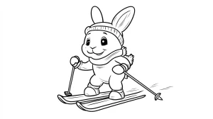 imprimer coloriage Ski gratuit