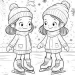 coloriage Ski à imprimer gratuitement pdf