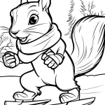 coloriage Ski a imprimer
