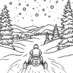 coloriage Ski a imprimer gratuitement