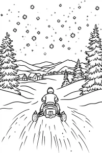 coloriage Ski a imprimer gratuitement