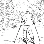 coloriage Ski a imprimer gratuit