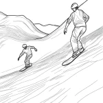 coloriage Ski gratuit a imprimer