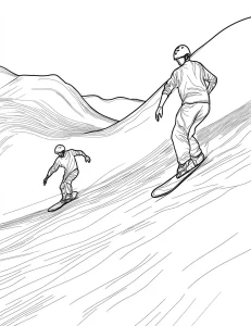 coloriage Ski gratuit a imprimer