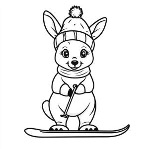 coloriage Ski à imprimer pdf gratuit