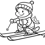 coloriage Ski à imprimer