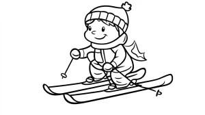 coloriage Ski à imprimer