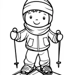 coloriage Ski gratuit a imprimer