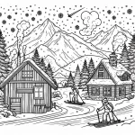 coloriage Ski d
