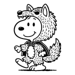 coloriage Snoopy pour enfant de 3 ans