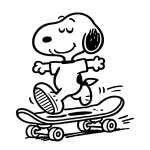 coloriage Snoopy de pour enfants
