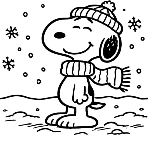 coloriage Snoopy pour enfants à imprimer