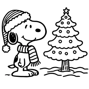 coloriage Snoopy à imprimer pour enfant de 2 ans