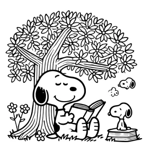 coloriage Snoopy pour enfants à imprimer