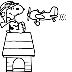 imprimer coloriage Snoopy pour enfant