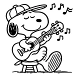 coloriage Snoopy à imprimer pdf gratuit