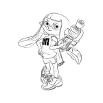 coloriage Splatoon à imprimer pour enfant de 4 ans