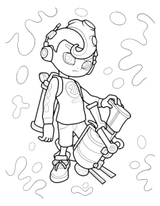 coloriage Splatoon pour enfant a imprimer gratuit