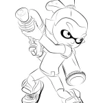 coloriage Splatoon et decoupage