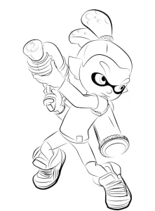 coloriage Splatoon et decoupage