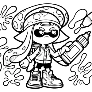 coloriage Splatoon à imprimer a4