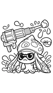 coloriage Splatoon pour enfant de 3 ans