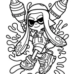 coloriage Splatoon pour enfant de 8 ans
