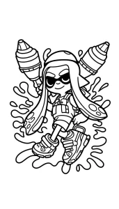 coloriage Splatoon pour enfant de 8 ans