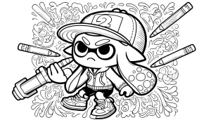 coloriage Splatoon à imprimer gratuit