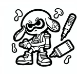 coloriage Splatoon pour enfants a imprimer