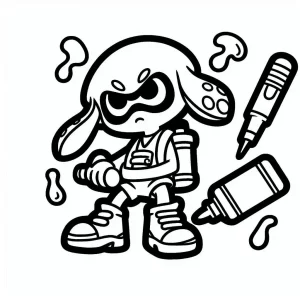 coloriage Splatoon pour enfants a imprimer