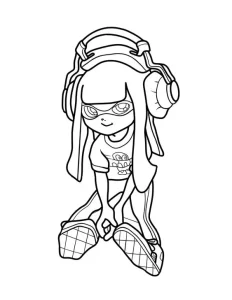 coloriage Splatoon et decoupage