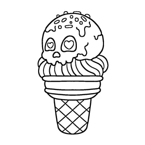 coloriage Spooky Cozy à imprimer kawaii