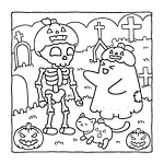 coloriage Spooky Cozy a imprimer gratuit