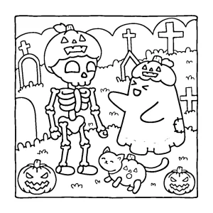 coloriage Spooky Cozy a imprimer gratuit