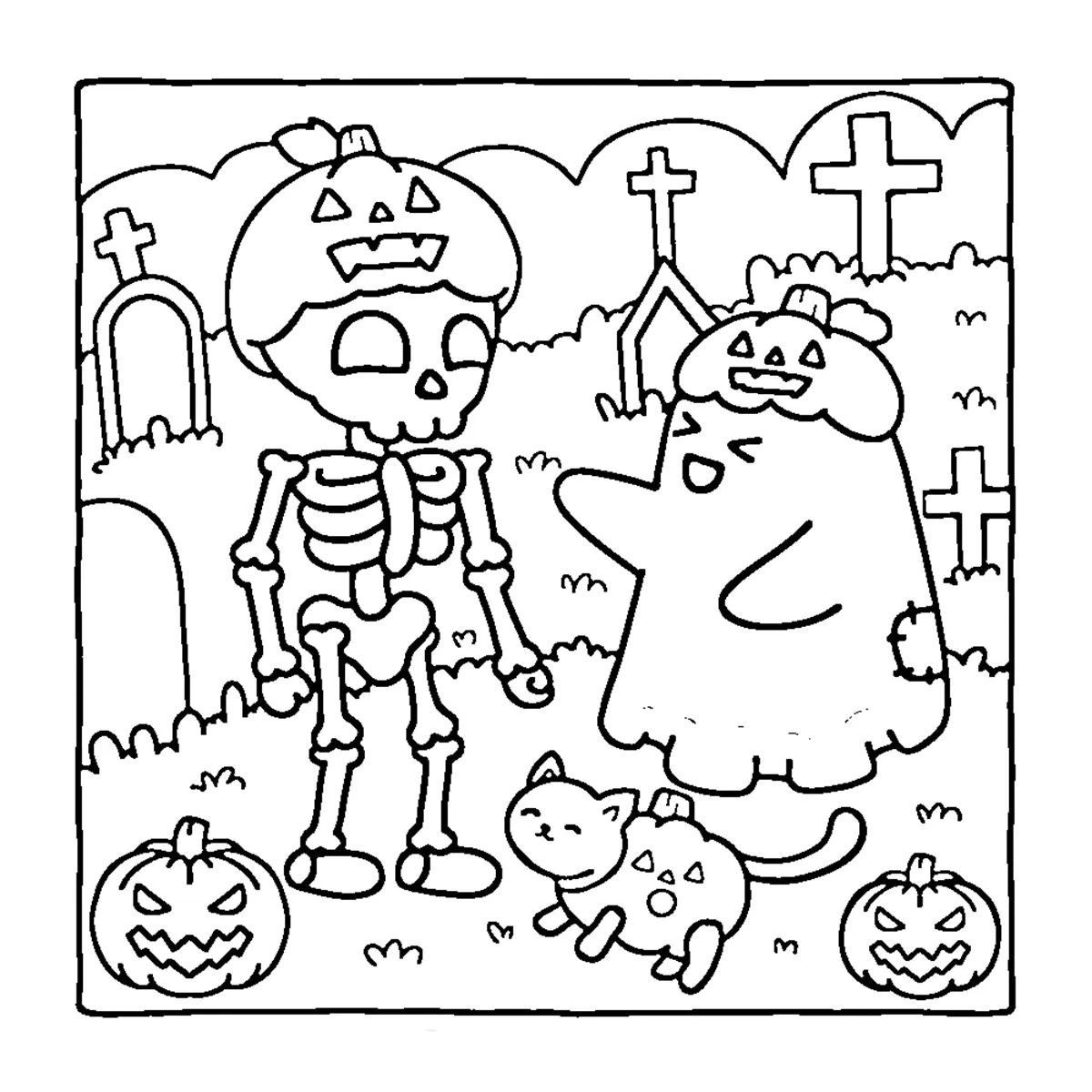 Tranh tô màu Spooky Cozy