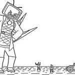 coloriage TV Man pour enfants à imprimer