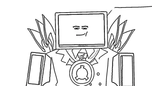 imprimer coloriage TV Man pour enfant