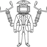 coloriage TV Man d