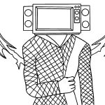 coloriage TV Man pour enfant