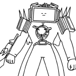 coloriage TV Man gratuit en ligne