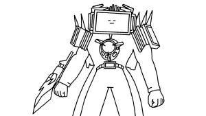 coloriage TV Man gratuit en ligne