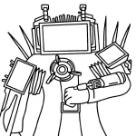 coloriage TV Man gratuit pour enfants