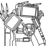 coloriage TV Man et apprentissage