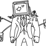 coloriage TV Man en ligne pour enfant