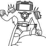 coloriage TV Man à imprimer pour enfant de 4 ans