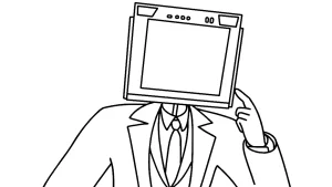 coloriage TV Man à imprimer pour enfant de 12 ans