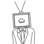coloriage TV Man pour enfant de à imprimer