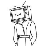 coloriage TV Man pour enfant gratuit