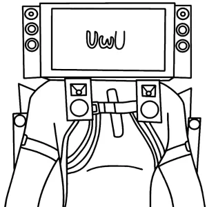 coloriage TV Man a telecharger